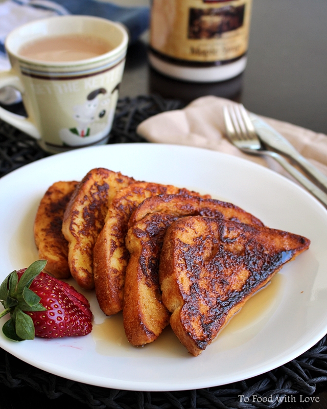 To Food with Love Caramelized French Toast with Strawberries