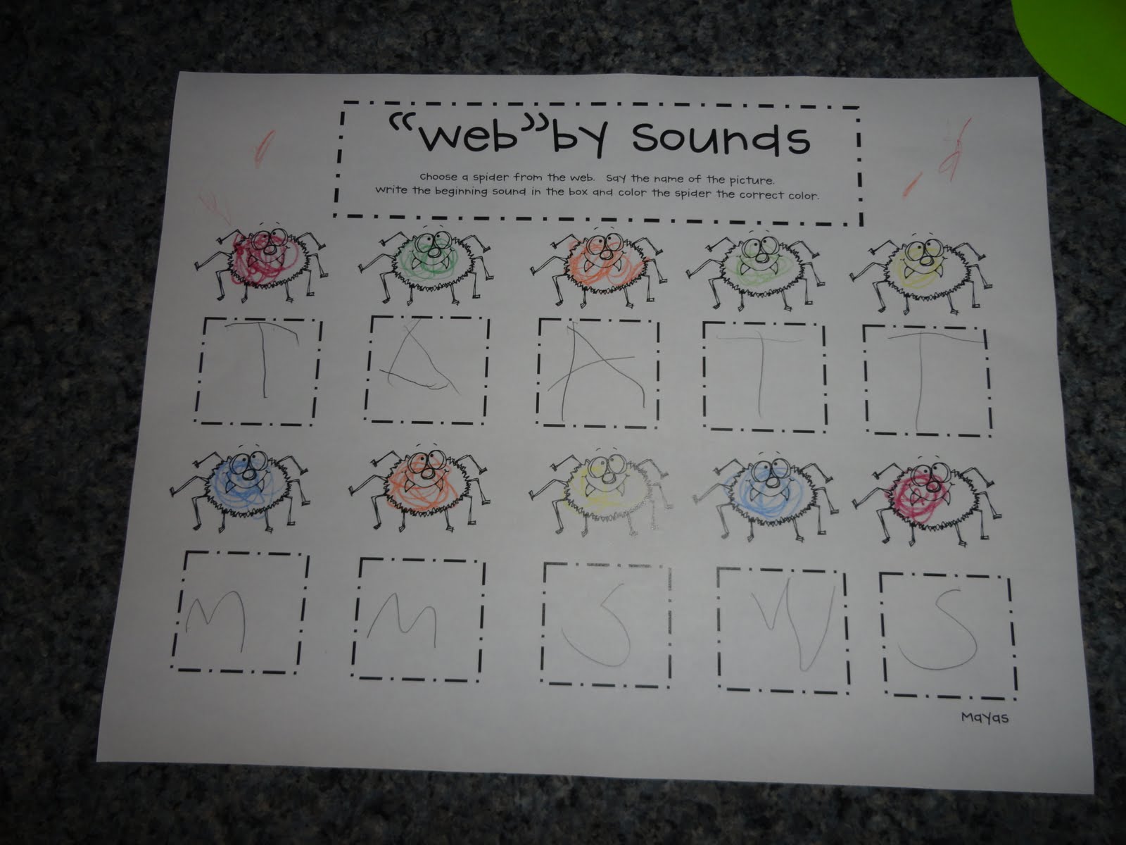 Izzie, Mac and Me: Kindergarten Spider Activities