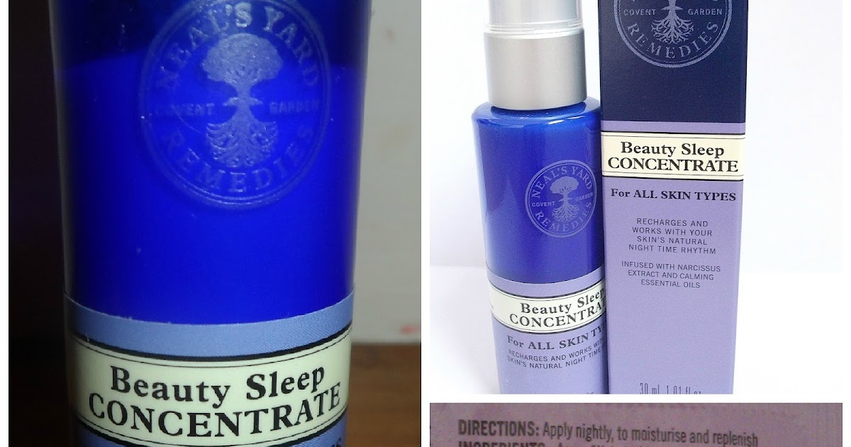 beautiful me plus you Neal's Yard Beauty Sleep Concentrate