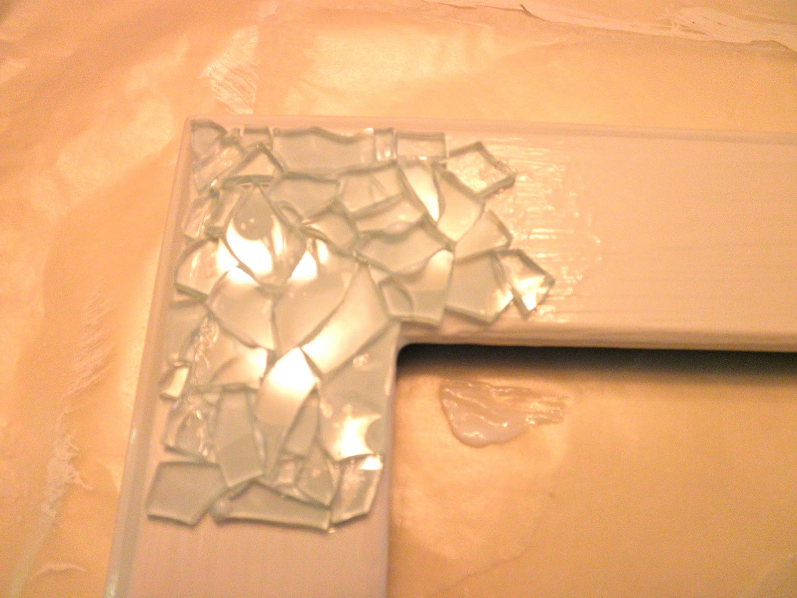 InsideOut Design Decorating a frame with broken glass