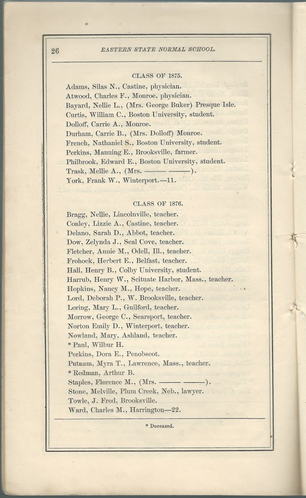 Heirlooms Reunited Eastern State Normal School At Castine