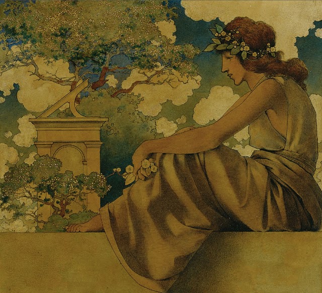 maxfield parrish seated woman