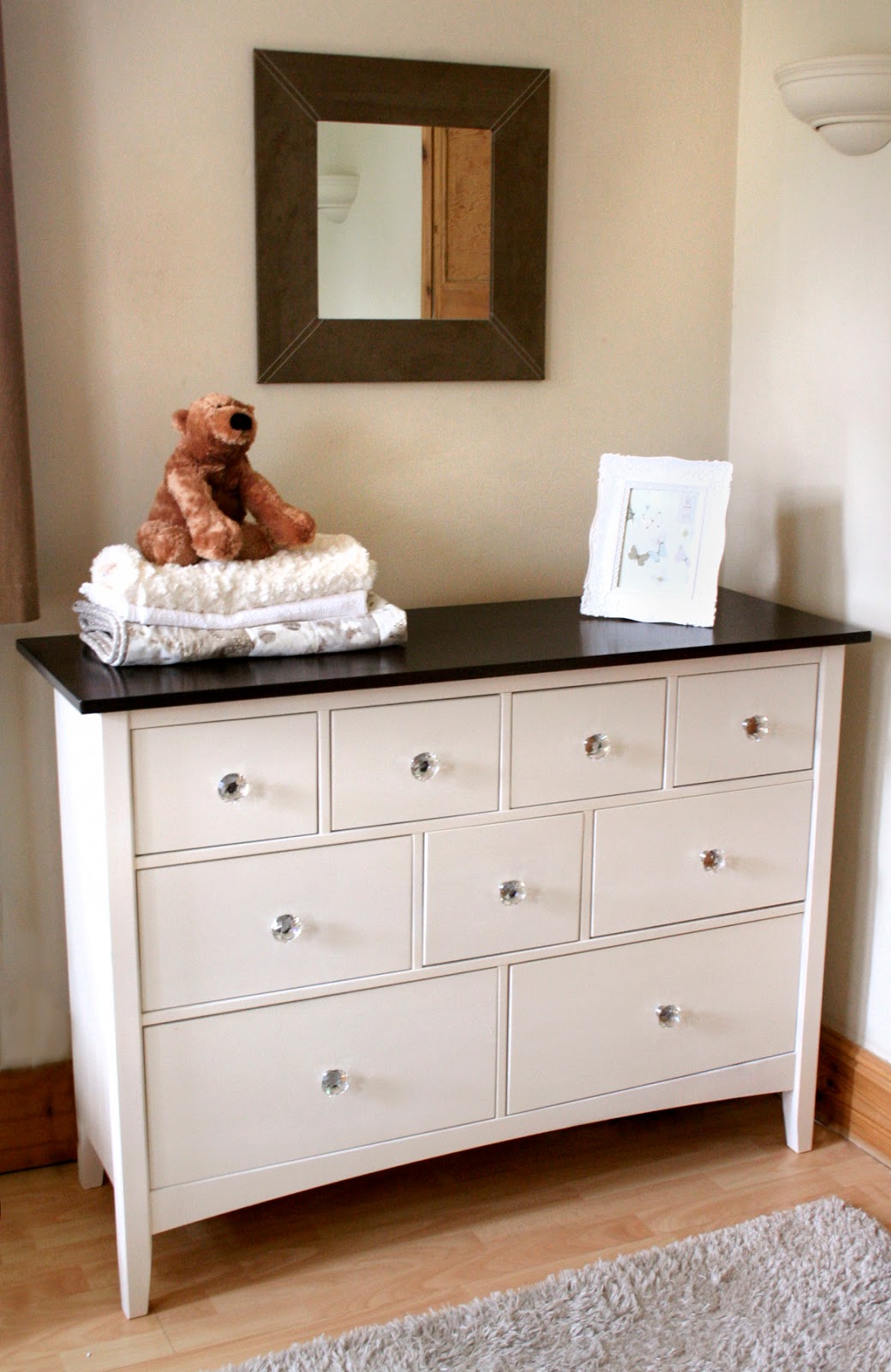 Nursery Chest of Drawers Makeover A Spray Paint Tutorial.