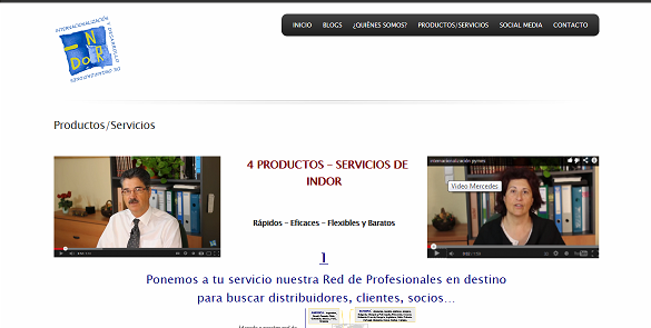Mercedes Herranz, Antonio Palacián, productos/servicios indor