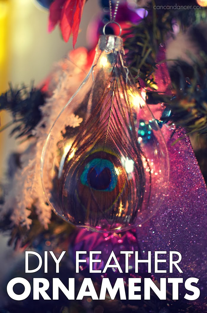 Can Can Dancer DIY Feather Ornaments