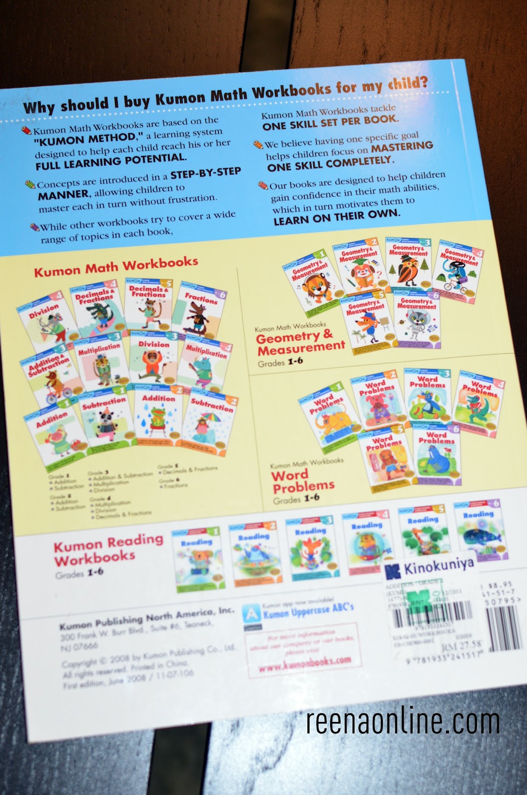 Reena's Online: Buku Latihan KUMON / KUMON Workbooks
