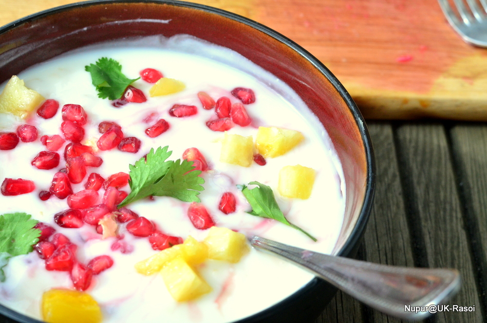 Pineapple Raita Summer cooling recipe The Veggie Indian