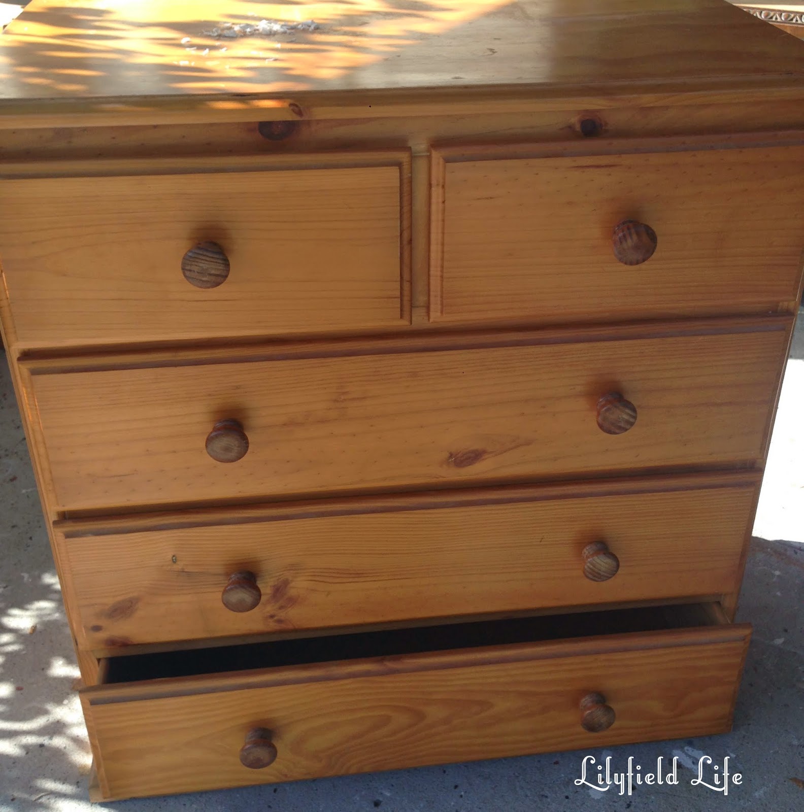 Pine chest of drawers painted white by Lilyfield Life