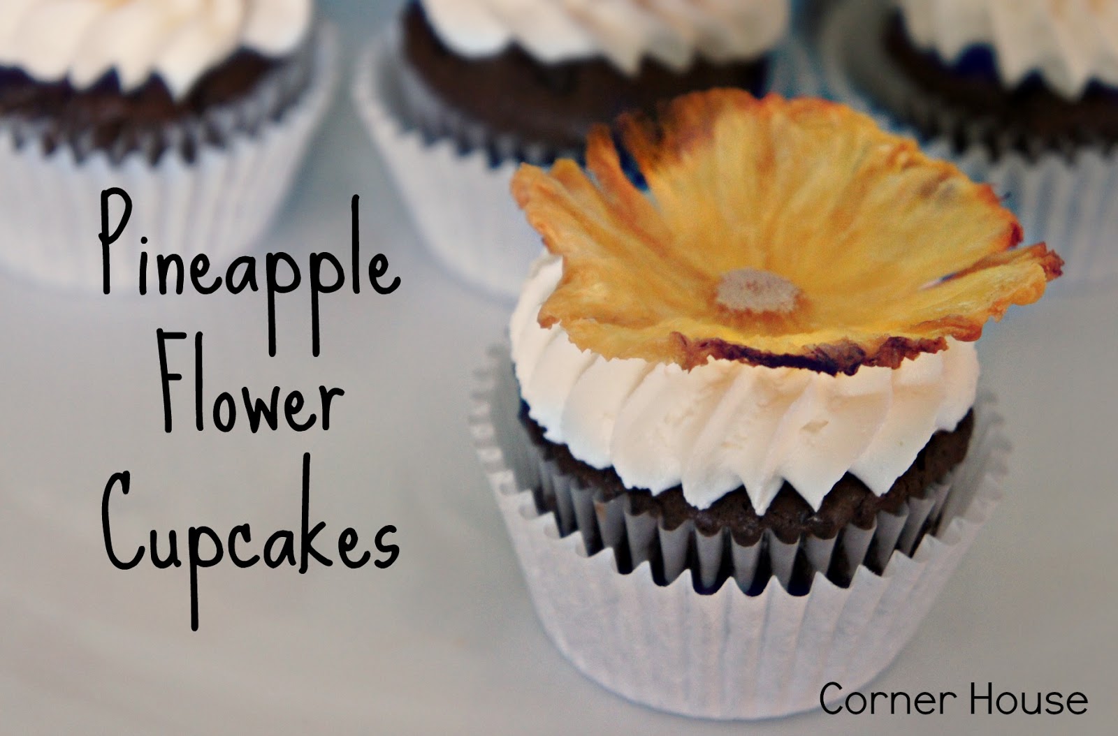 Pineapple Flower Cupcakes