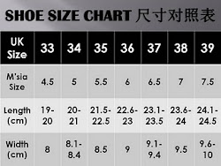 shoe size chart