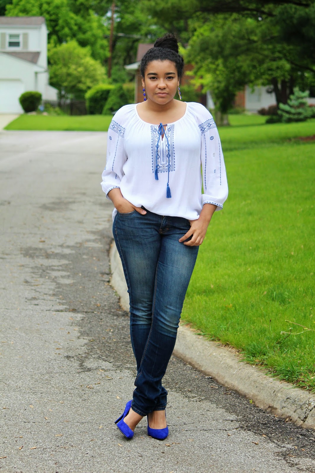 Trend Alert Embroidered Peasant Blouses All Size Fits One