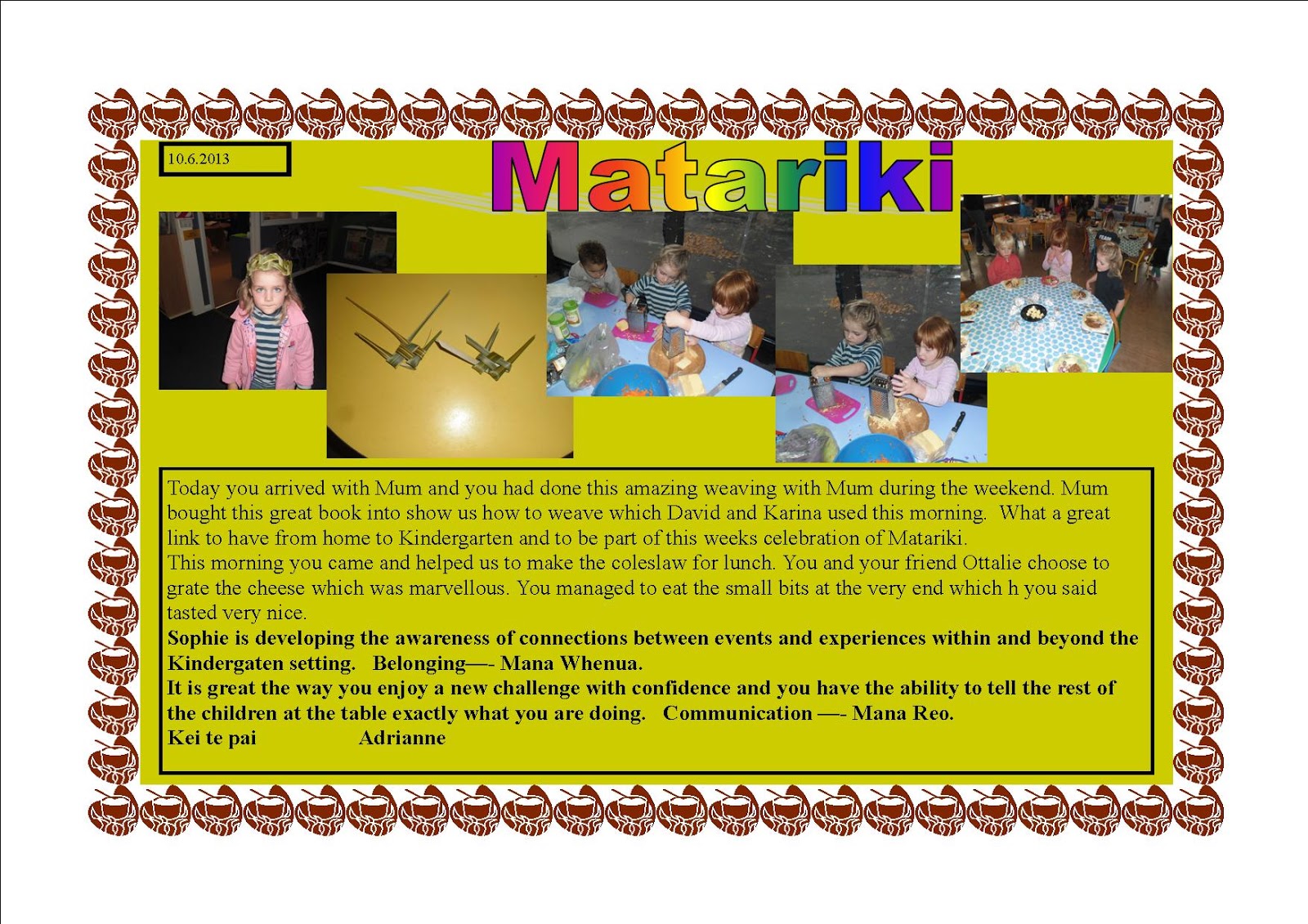 Hunter Park Kindergarten Matariki