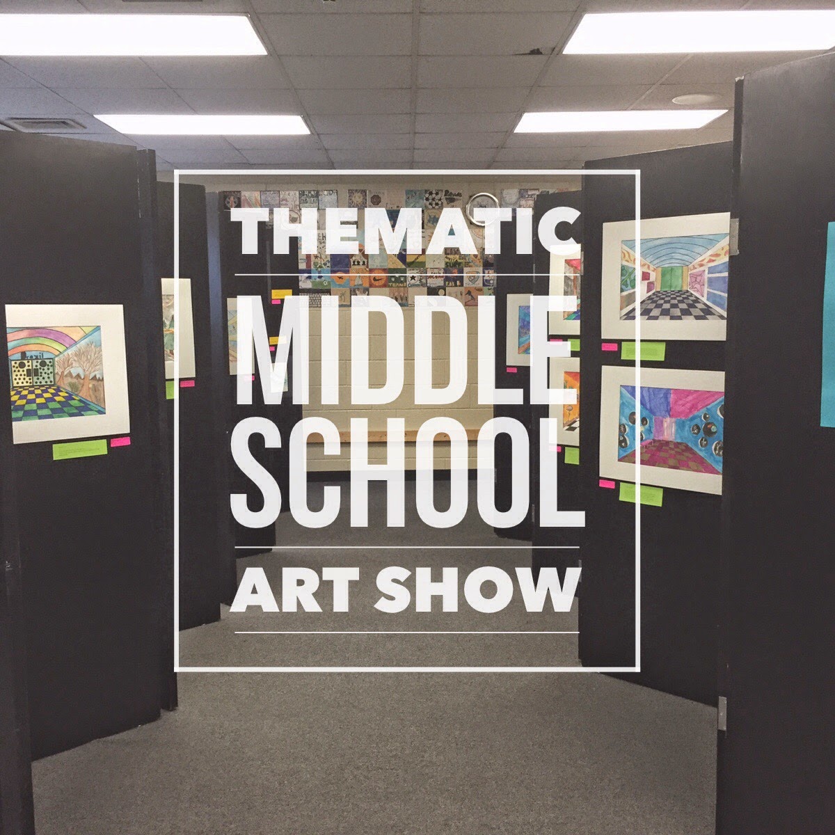 Color, collage, and much more mid year middle school art show