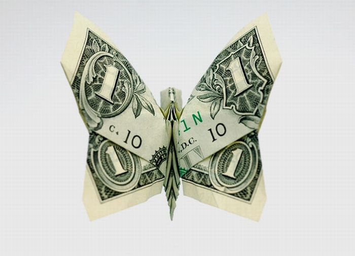 learn to folding origami money butterfly