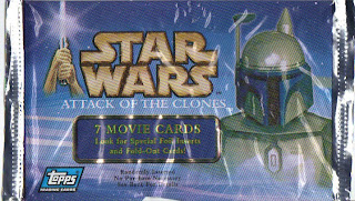 1 x Star Wars Attack of the Clones Topps Trading Cards Booster Pack