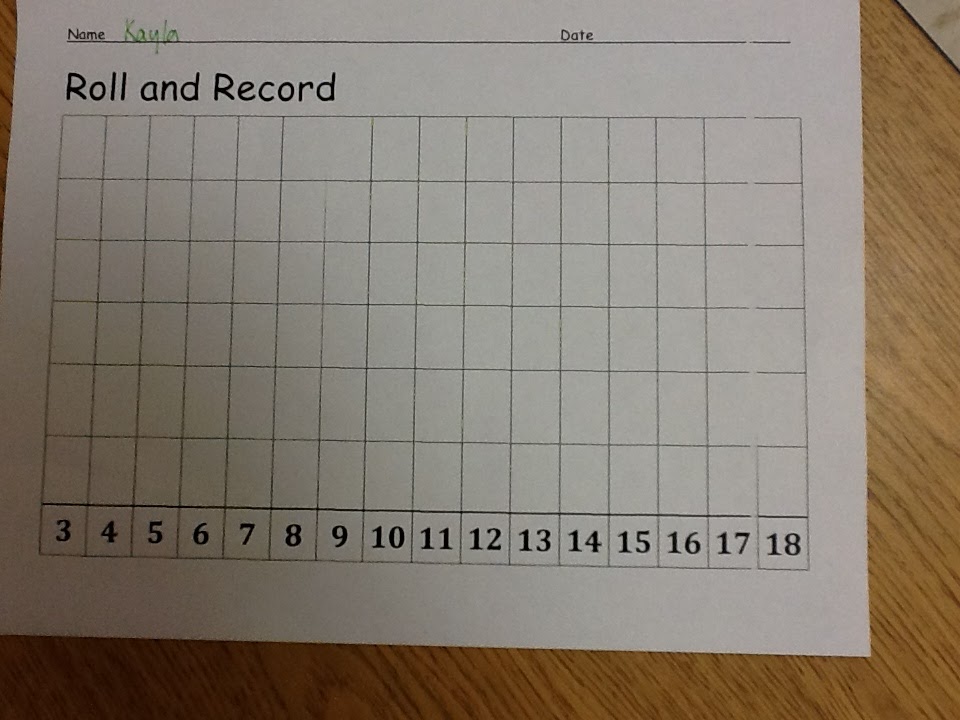 Roll and Record - 2 Dice {Differentiated}