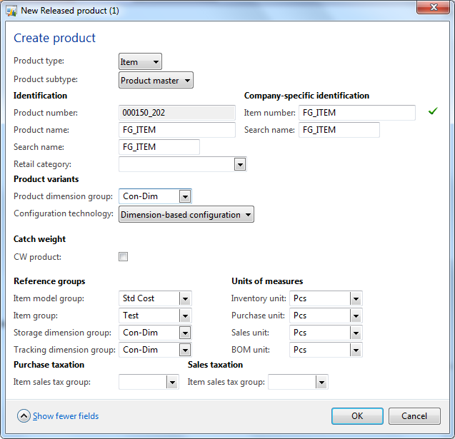 Dynamics AX 2012 Example of 'Dimensionbased configuration' item in AX