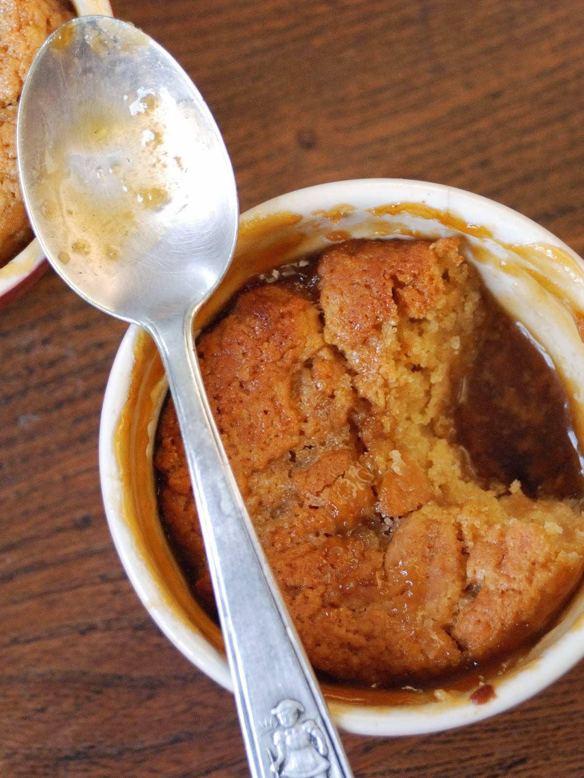 Pauline à la crème anglaise Pudding anglais au caramel, avec sa ptite