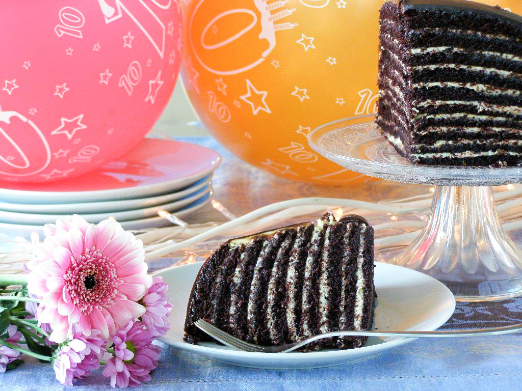 maple•spice 10 Layer Chocolate Orange Truffle Cake