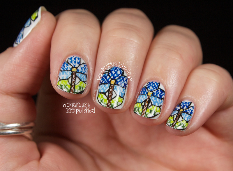 Wondrously Polished The Digital Dozen does Vintage Day 4 Floral