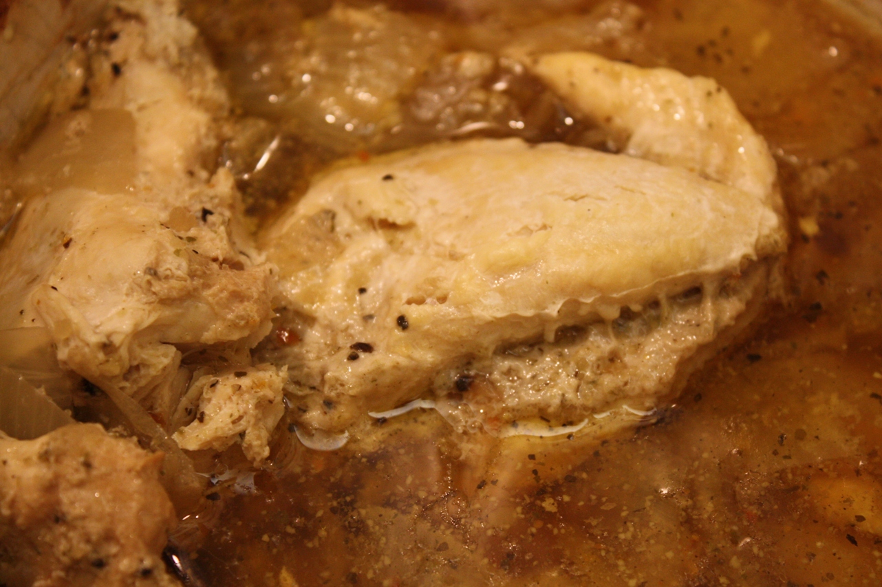 D is for Dinner Lemon Garlic Chicken in the Crock Pot