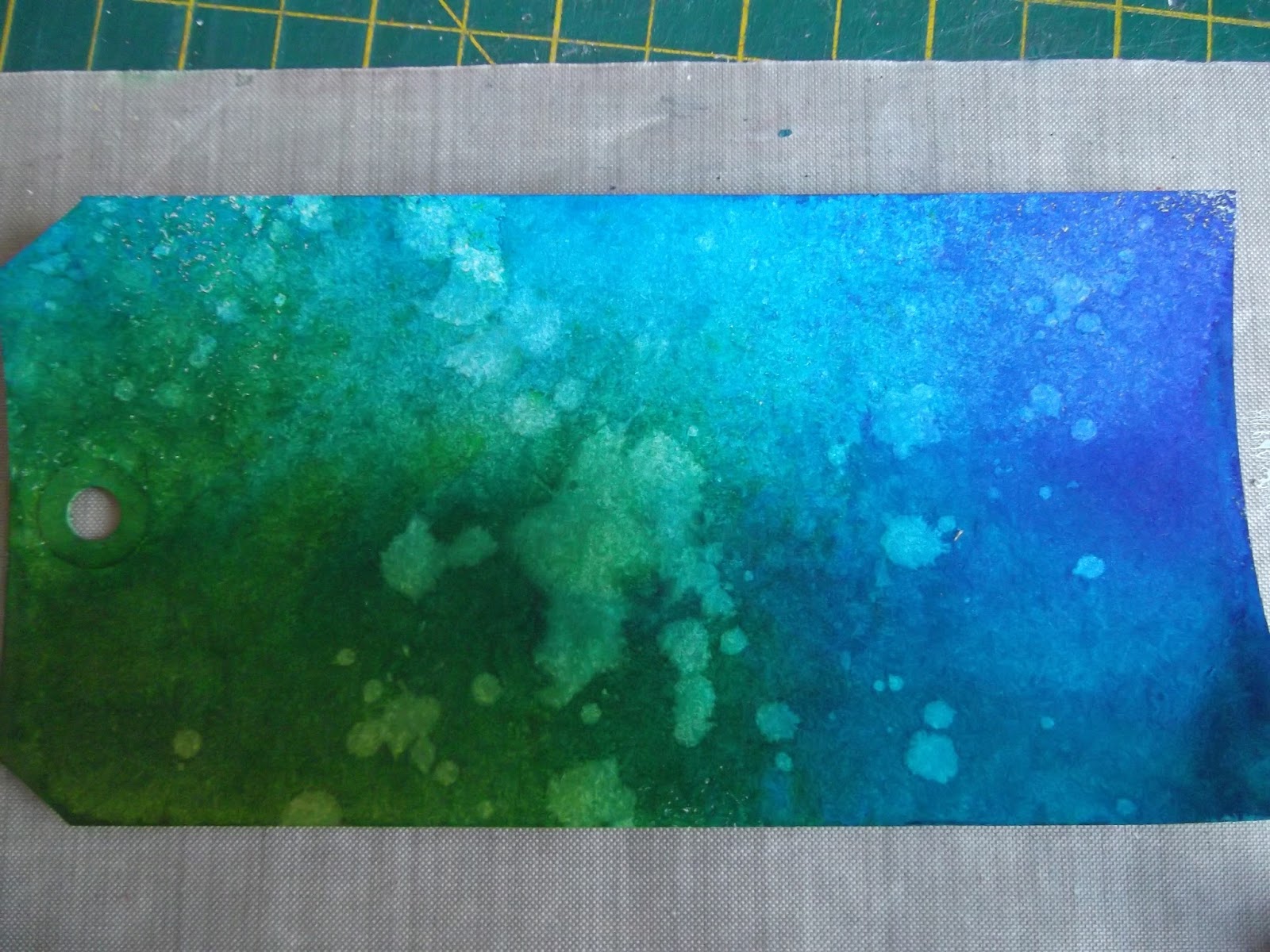 Kezzy's Crafty Journey Dylusion Sprays on Canvas with and without