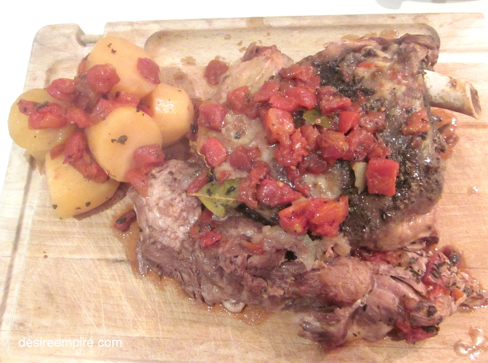 Slow Cooked Lamb Greek Style Desire Empire