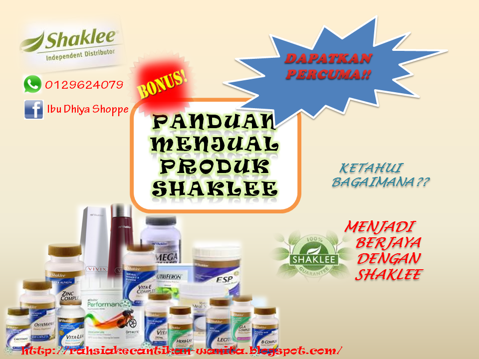 panduan menjual produk shaklee