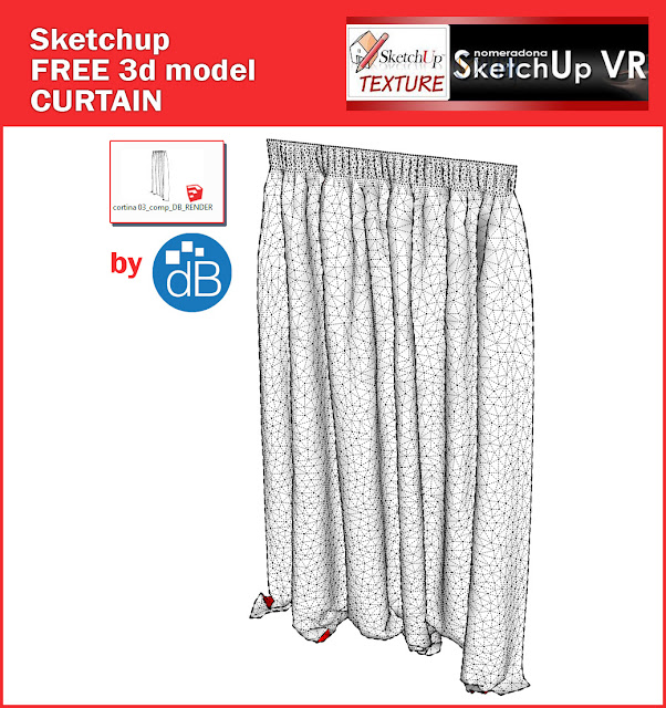 free sketchup model curtain #1