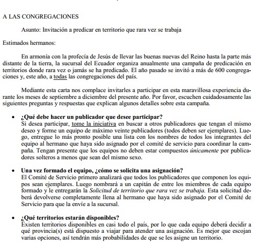 CARTAS JW Predicación.
