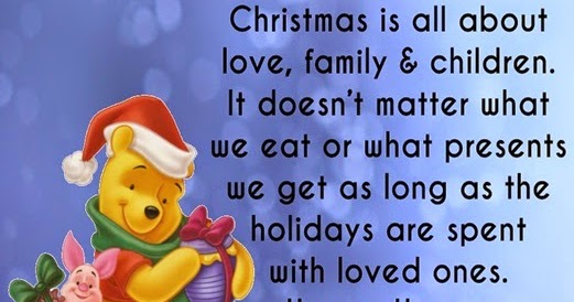 Christmas is all about love, family and children
