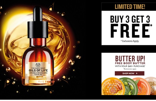 The Body Shop Cyber Monday Buy 3 Get 3 Free + Free Body Butter