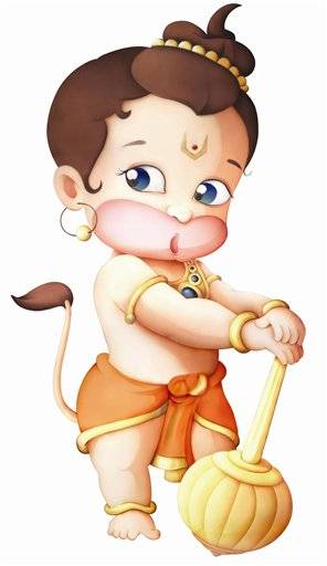 image of god hanuman. As a child once Hanuman thought the rising Sun in the sky to be an apple and 
