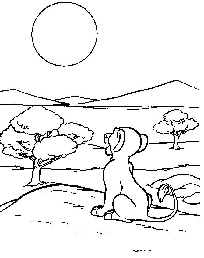 imagens Rei leão Baby pintar Desenhos Para Colori Rei leão Baby desenhar