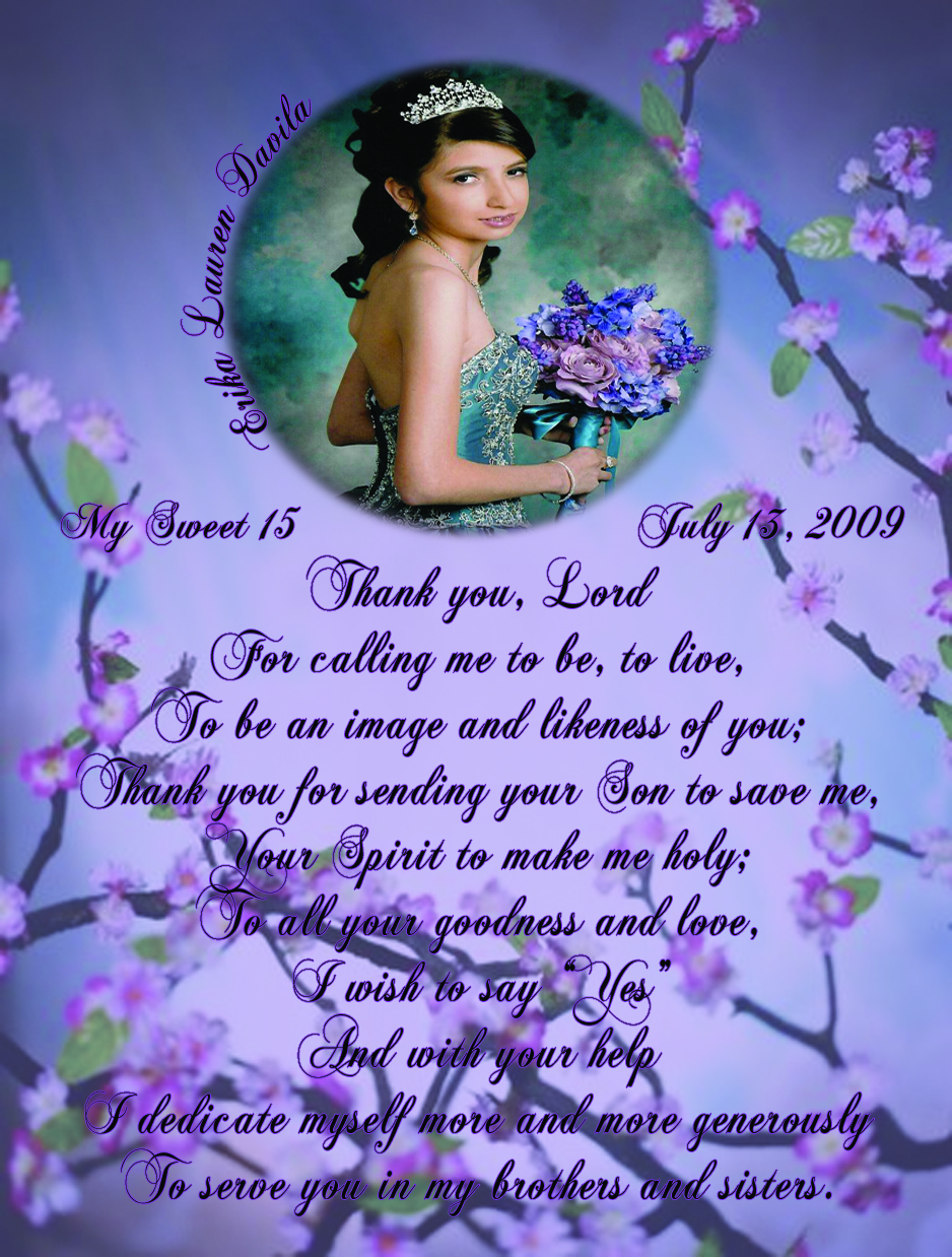 MESA Graphic Design Blog: Quinceanera Prayer Cards