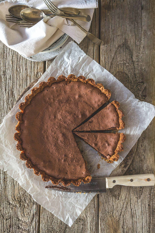 Milk and Honey Salted Caramel Chocolate Fudge Tart