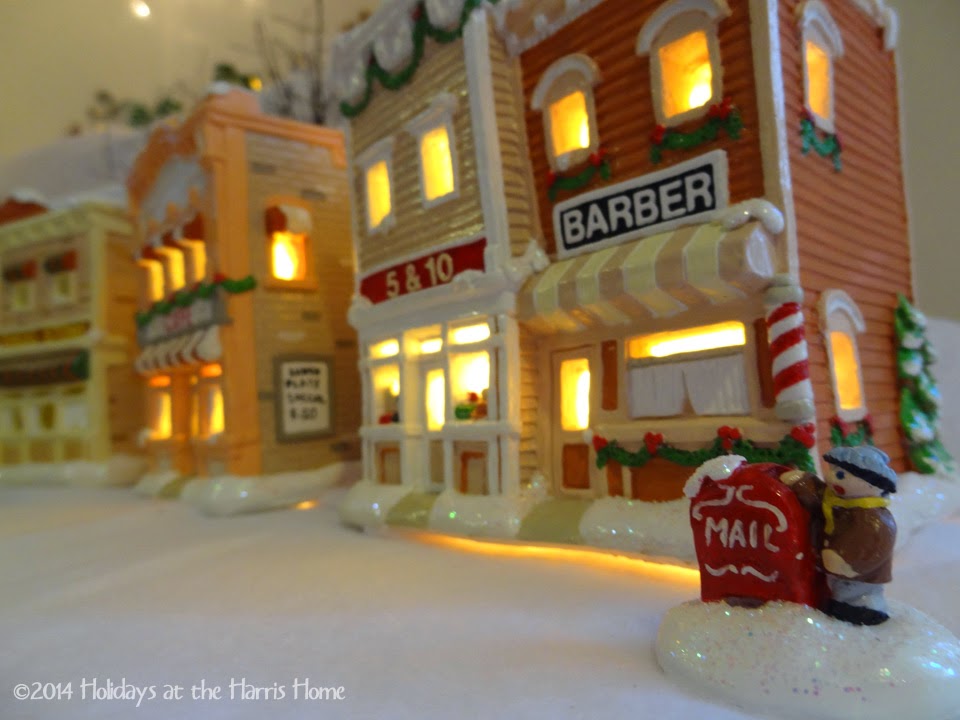 Christmas village display Holidays at the Harris Home: Christmas Village Display