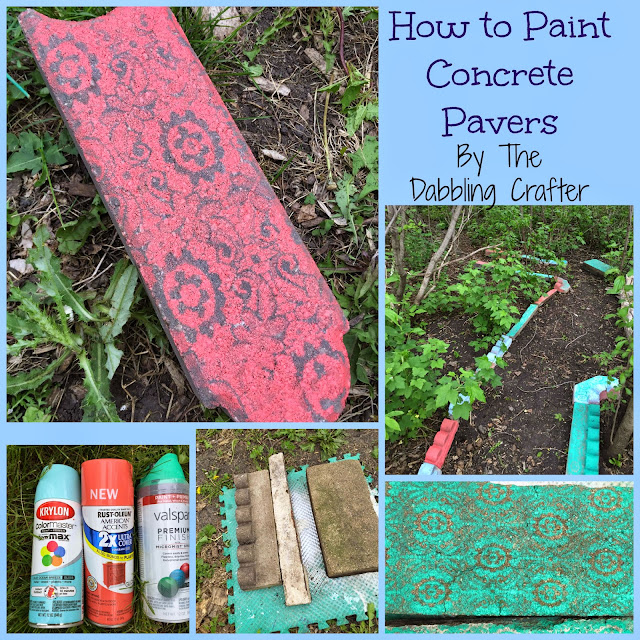 DIY Sunday Spray Painted Pavers The Dabbling Crafter