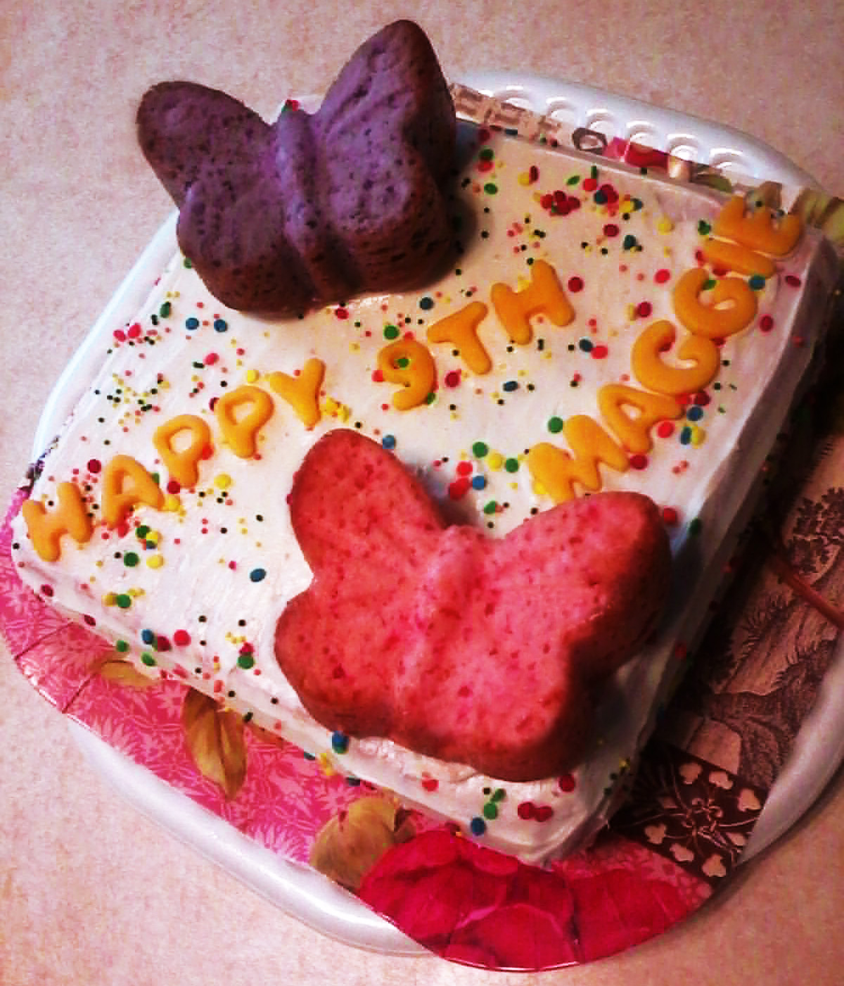 Surprise Butterfly Birthday Cake BAKERY CREATIONS BY JESSICA