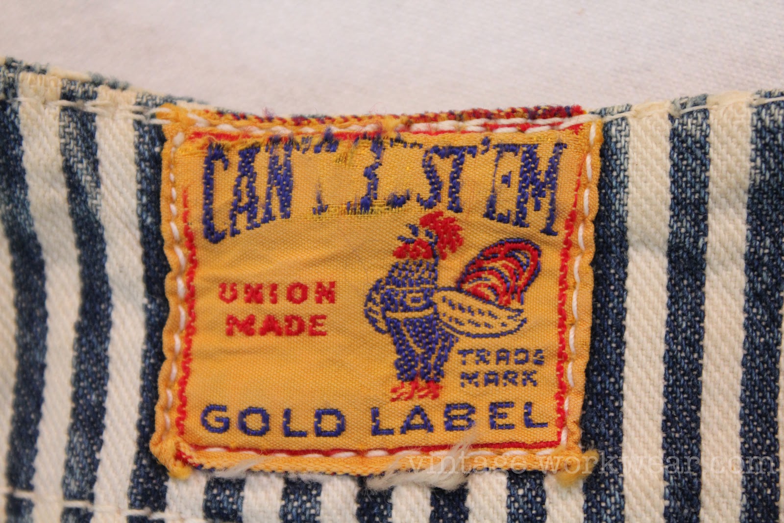vintage workwear: MADE IN CALIFORNIA, CAN'T BUST 'EM, DENIM BRUIN