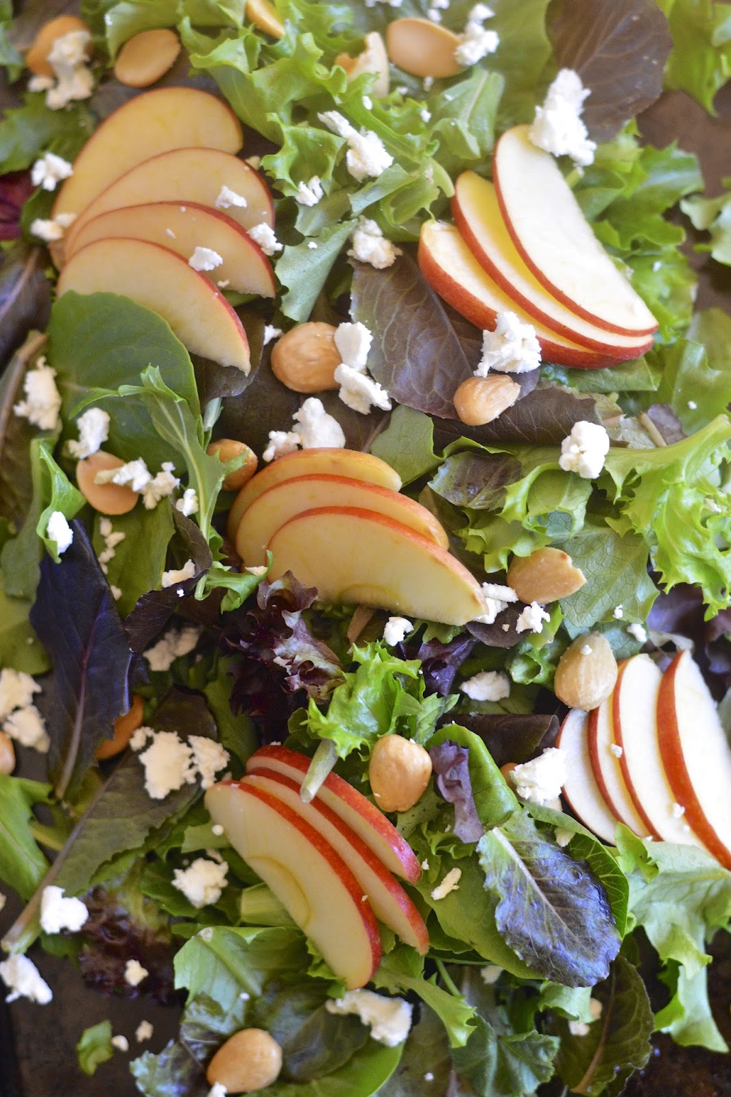Apple Almond Salad with Honey Mustard Dressing Virtually Homemade