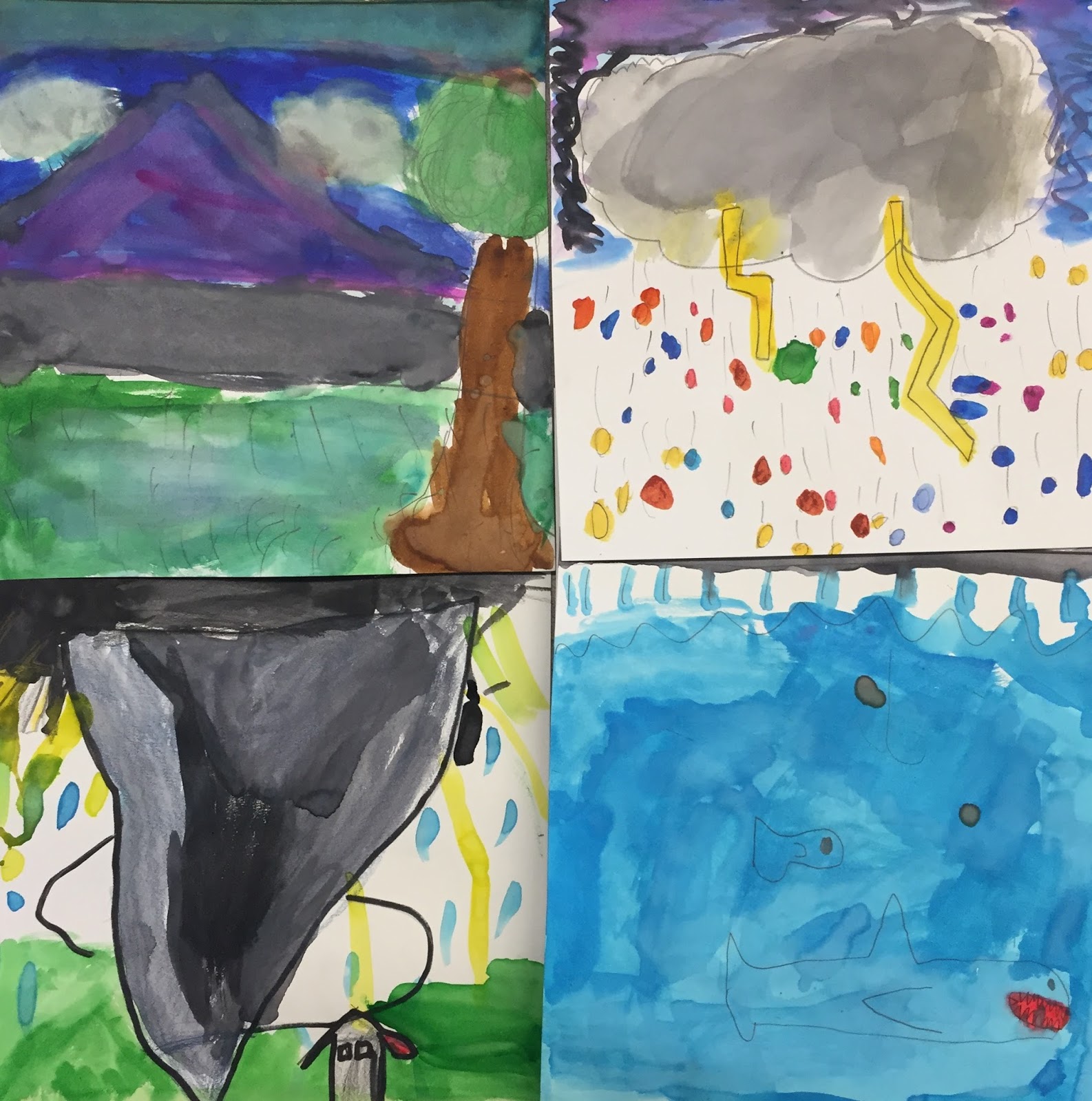 small batch art 2nd grade documents the weather!