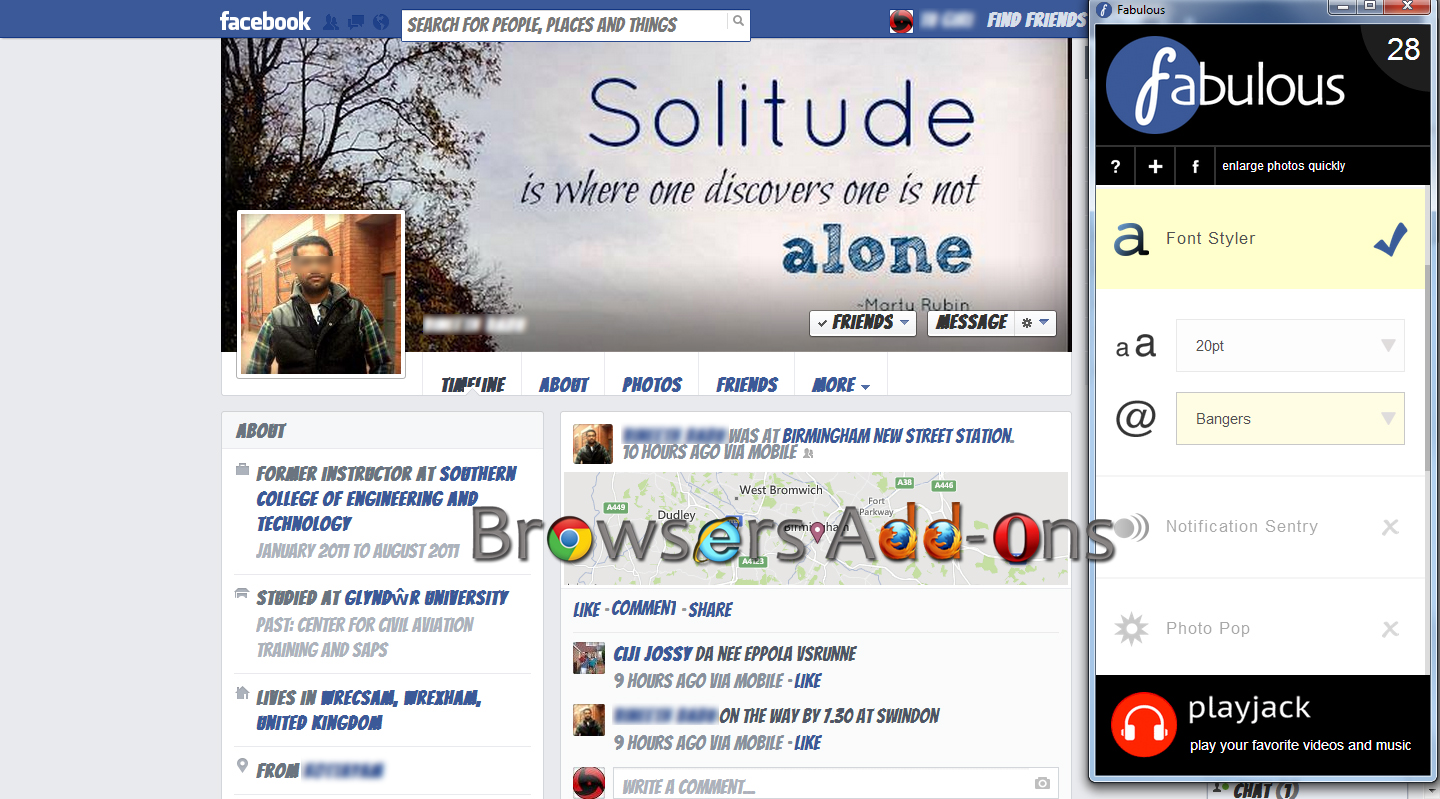 Browsers Addon Customizing your facebook for real with Fabulous
