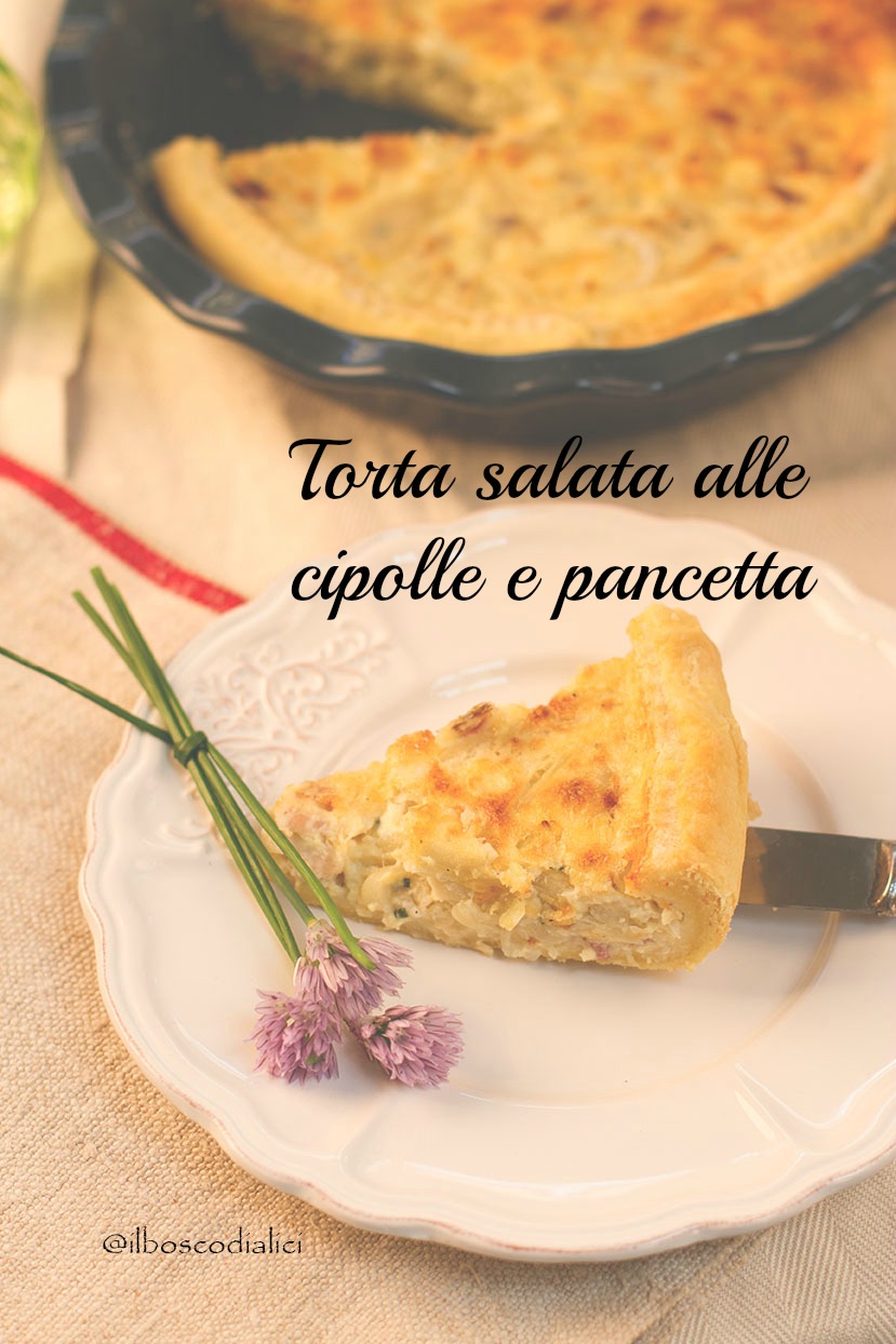 Torta salata alle cipolle e pancetta