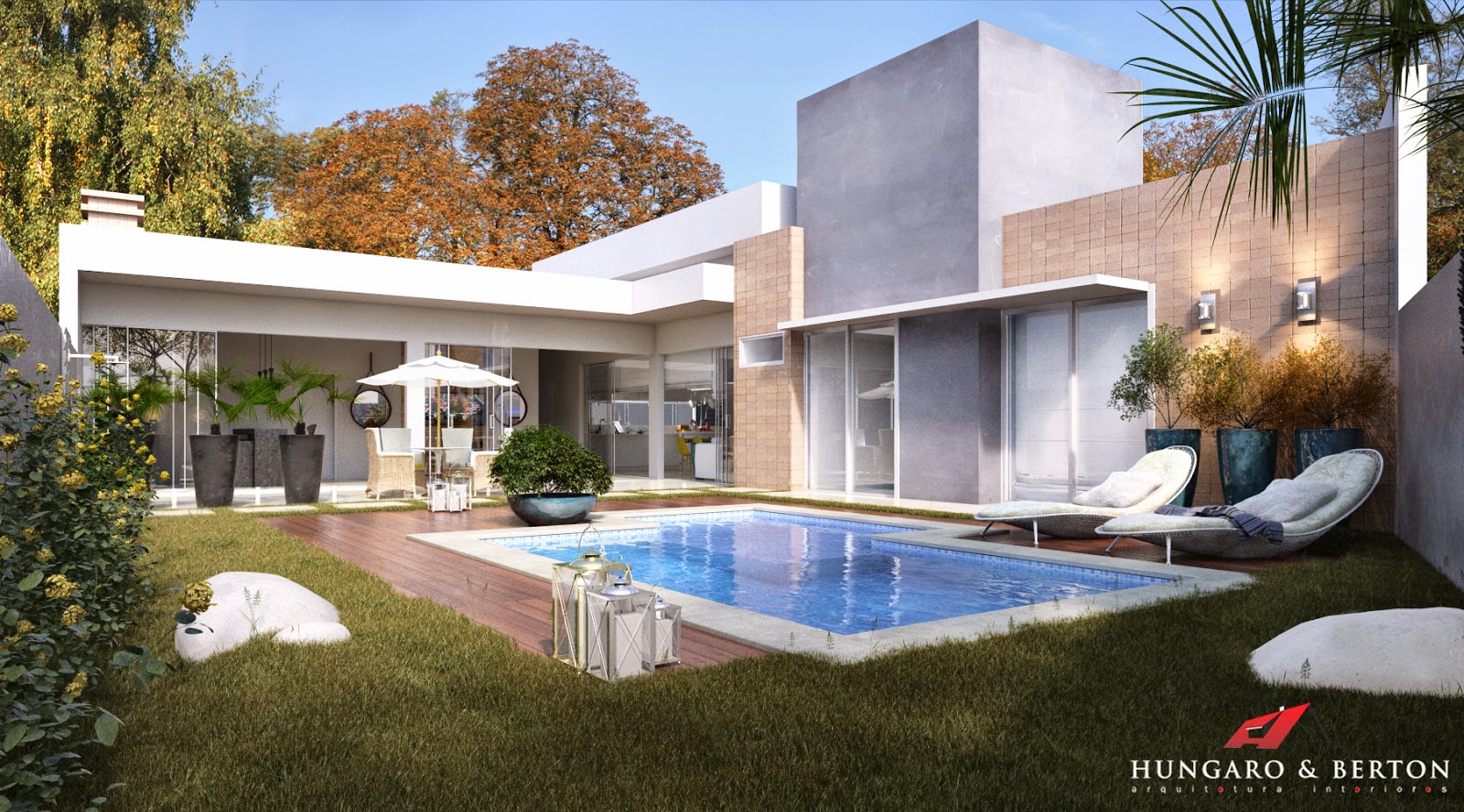 #1C5BAF Arquitetura e Interiores: Cozinha Integrada Área de Lazer 1600x888 px Projetos De Cozinhas Com Area De Lazer #445 imagens