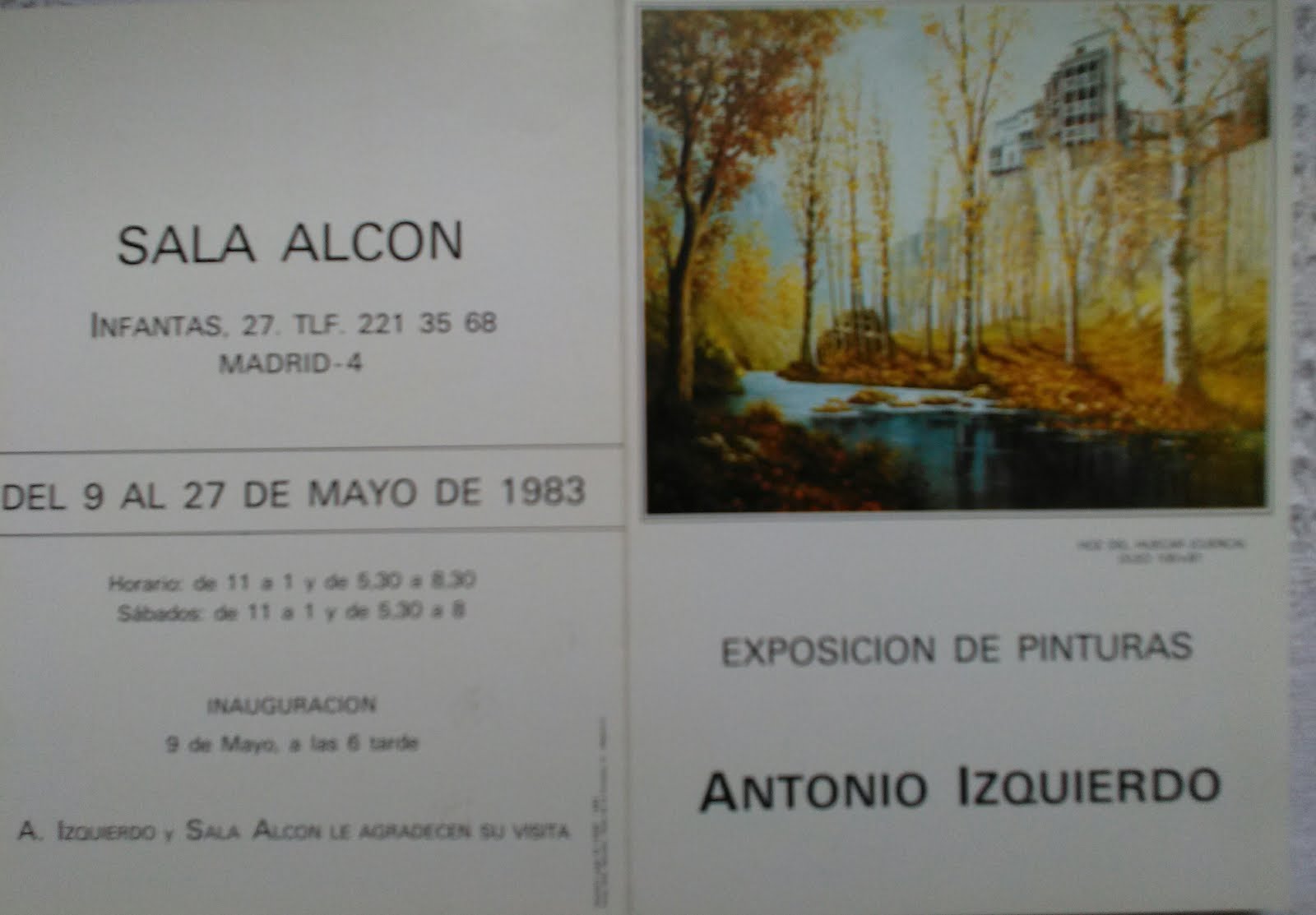 EXPOSICIÓN SALA ALCON  MADRID 1983