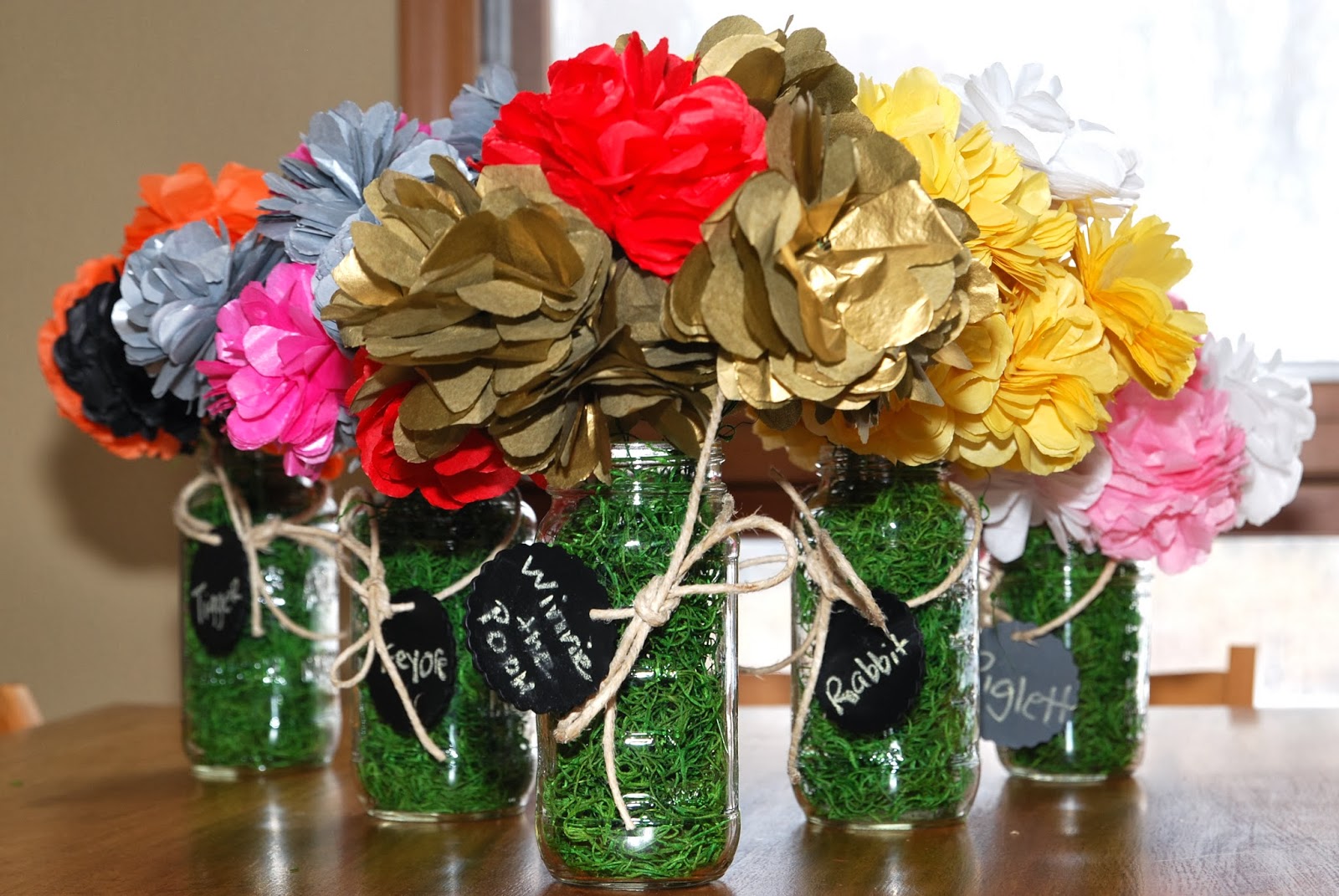 VSW DIY Tissue Paper Bouquets in Mason Jars