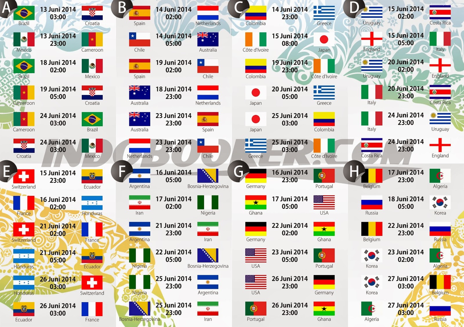 FIFA World Cup 2014 Match Schedule Sports Club Blog