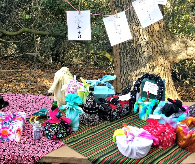 Furoshiki wrapping cloths can be used to wrap just about anything