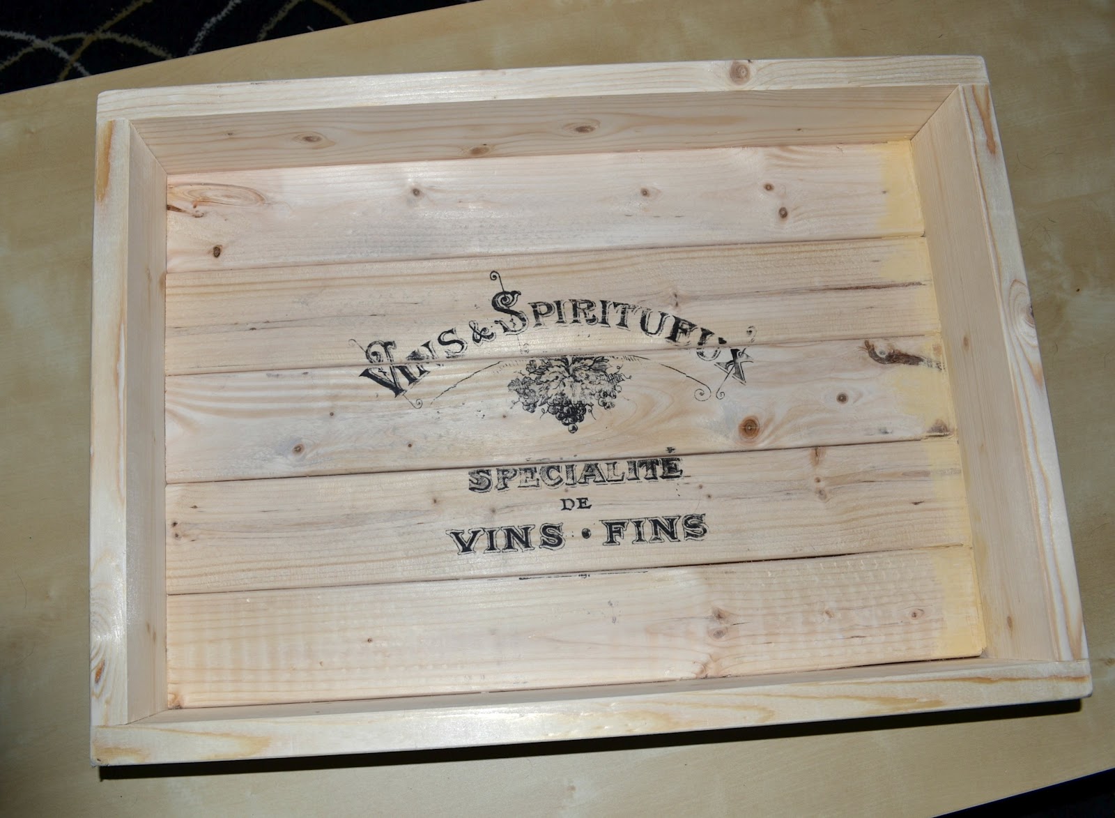 vintage French wine tray